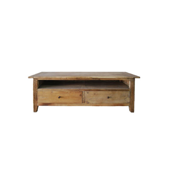 TV Unit Reclaimed Elm With 2 Drawer